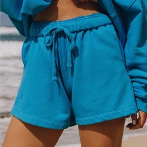 Daily Drills Blue Athletic Shorts Elastic Waistband